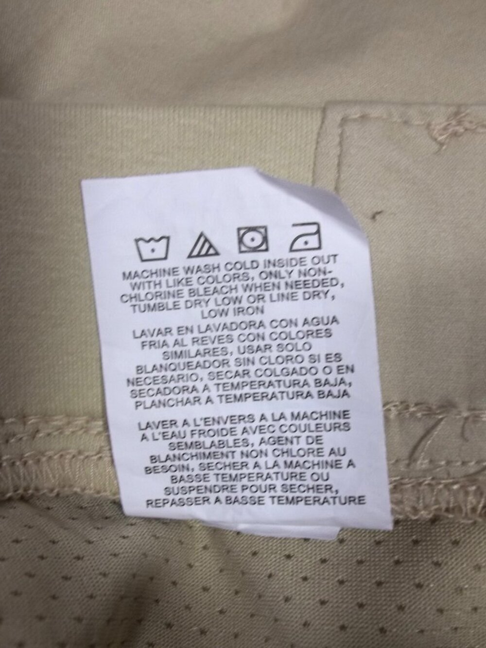 Lee Womens Skort Plus Size 18M Casual Mid Rise Pockets Cream NWT - Picture 6 of 6